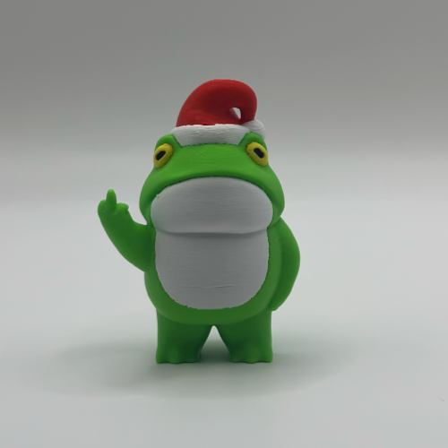 Cheeky Santa Frog